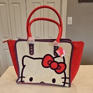 Sanrio Hello Kitty Red and Cream Top-Handle Satchel